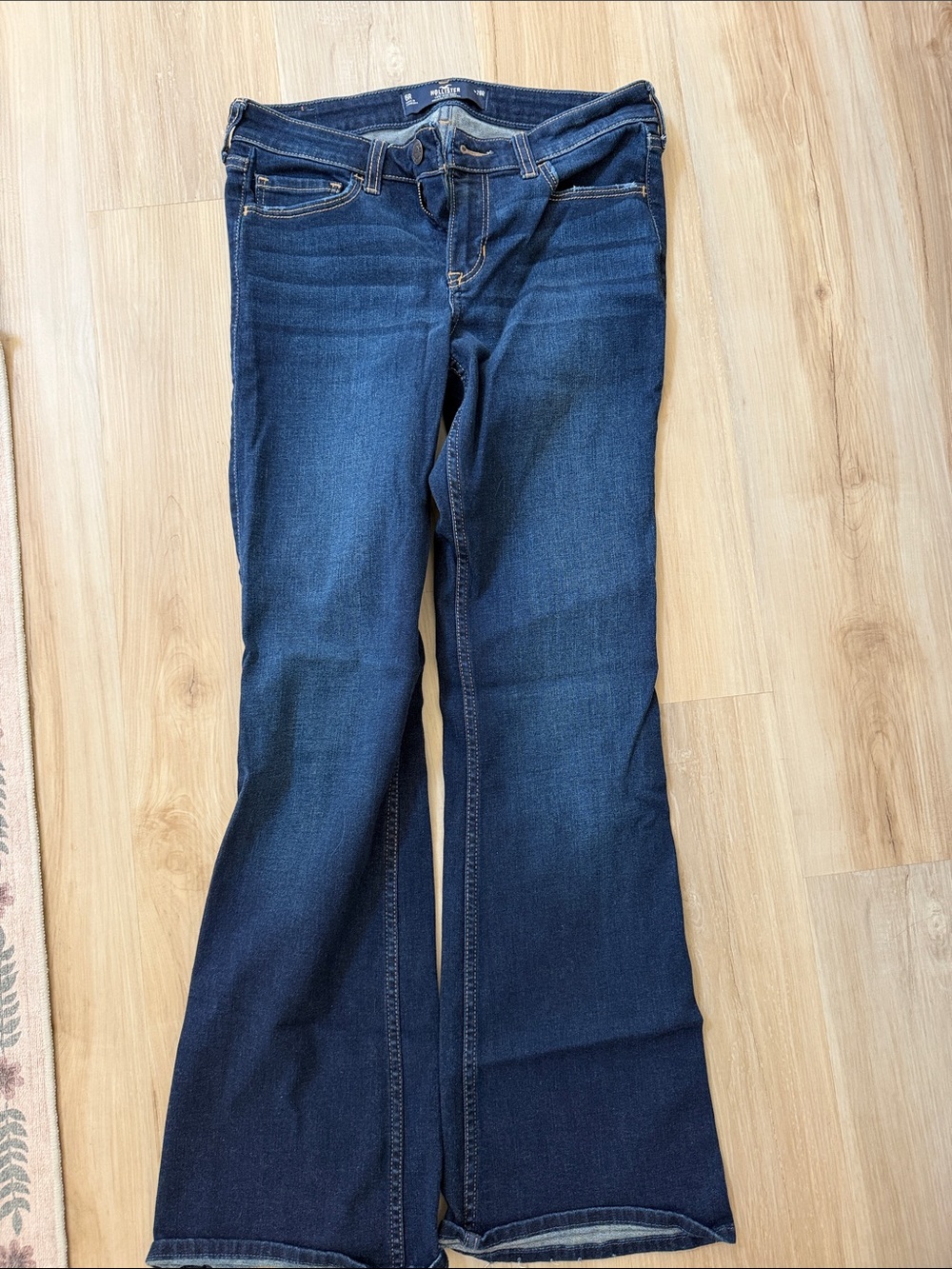 Hollister Women's Dark Blue Flare Jeans